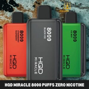 hqd miracle 8000 puffs zero nicotine disposable