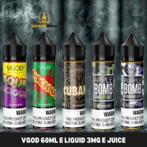 vgod 60ml e liquid 3mg e juice vape juice in dubai uae