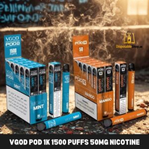 vgod pod 1k 1500 puffs 50mg nicotine disposable vape