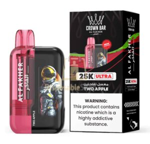 crown bar al fakher ultra 25000 puffs 5mg nicotine two apple