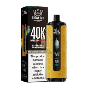crown bar al fakher v20 mega max 06mg nicotine 40000 puffs blueberry lemonade