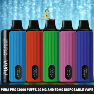 pura pro 12000 puffs 20 mg and 50mg disposable vape in dubai