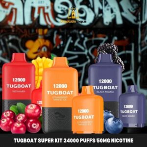 tugboat super kit 24000 puffs 50mg nicotine disposable vape in dubai