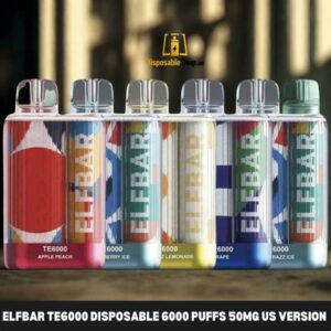 ELFBAR TE6000 Disposable 6000 Puffs 50MG US Version Vape in Dubai